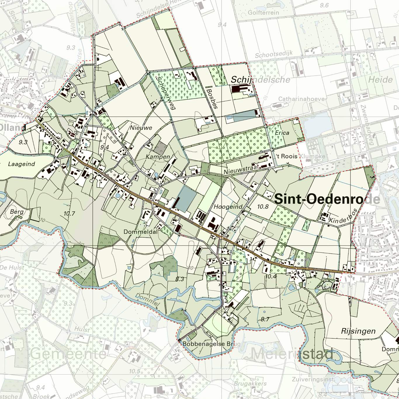 Geografische kaart van Ollandseweg e.o.